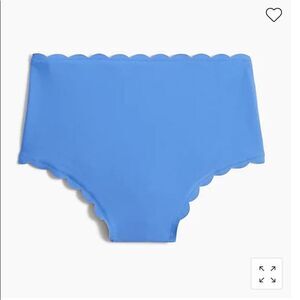 J. Crew High-rise scalloped bikini bottom